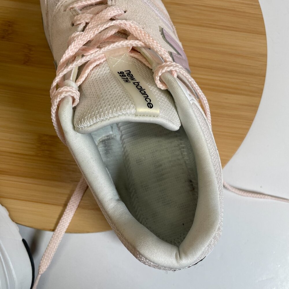 New Balance Women 10 Washed Pink White 997H Sneakers Mesh CW997HTV Athleisure - Picture 8 of 9